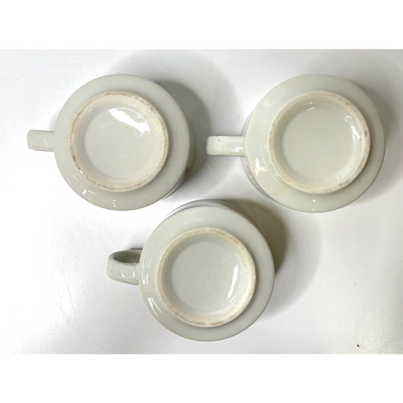 Lot Of 3 Vintage Soup Cups Manhattan Fish Chowder Onion Garden Pea Soup Mugs - Picture 6 of 11